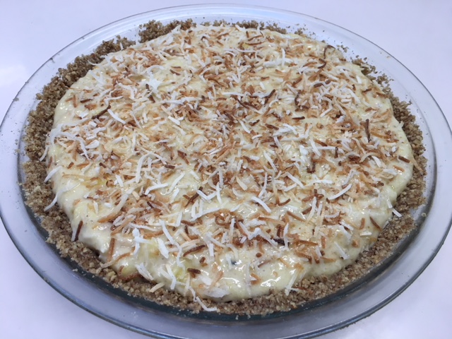 Coconut Pineapple Banana Pecan Cream Pie