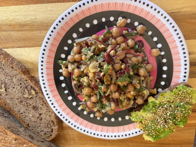 Cranberry Walnut Chickpea Salad