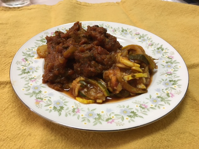 Squash Spaghetti with Meatless Meatballs