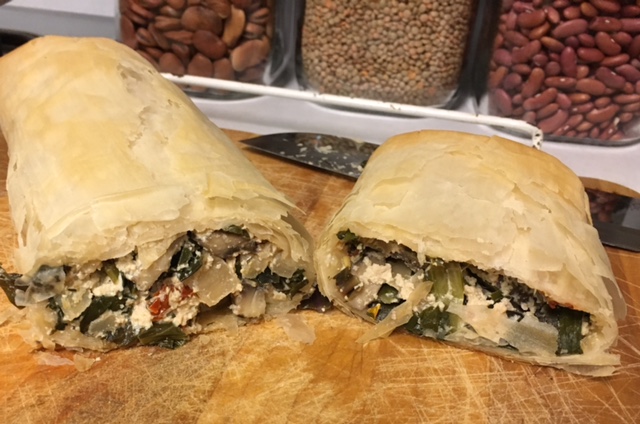 Stuffed Mushroom Phyllo Role