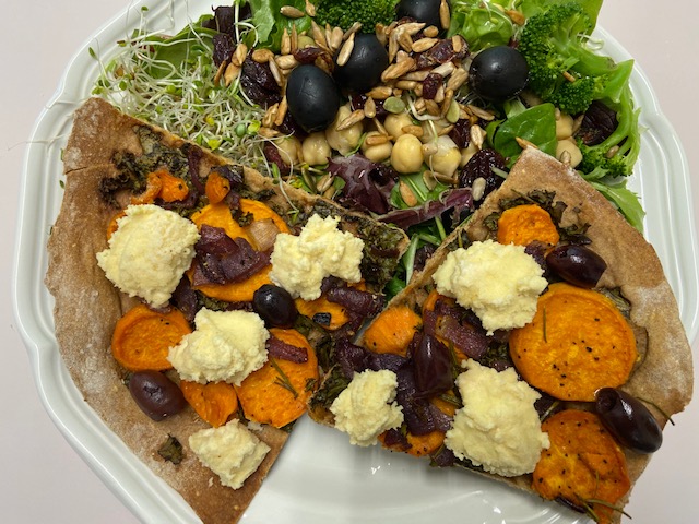 Sweet Potato Pizza with Almond Ricotta