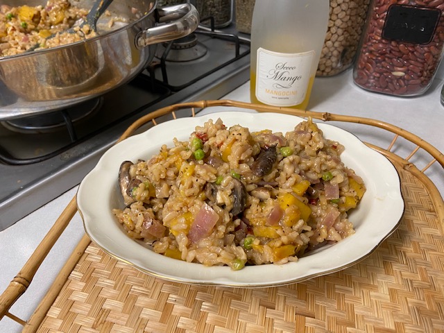 Risotto with Mushrooms and Squash